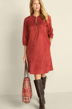 Clearance Soft Surroundings Martine Faux Suede Dress BossaNova