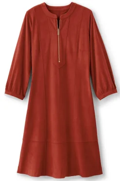 Clearance Soft Surroundings Martine Faux Suede Dress BossaNova