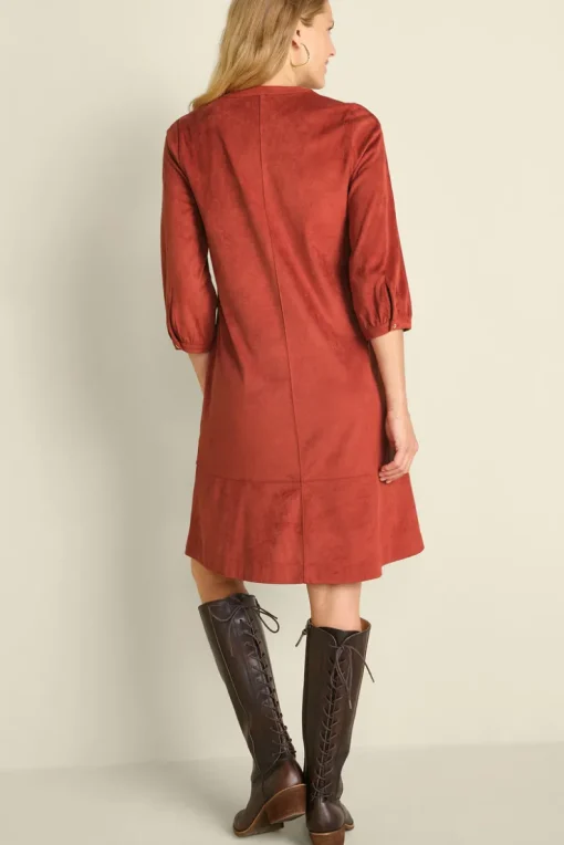 Clearance Soft Surroundings Martine Faux Suede Dress BossaNova