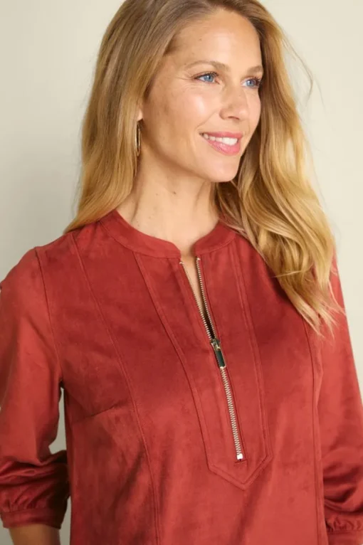 Clearance Soft Surroundings Martine Faux Suede Dress BossaNova