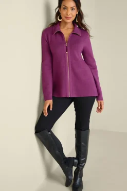 Discount Soft Surroundings Meria Zip Cardi