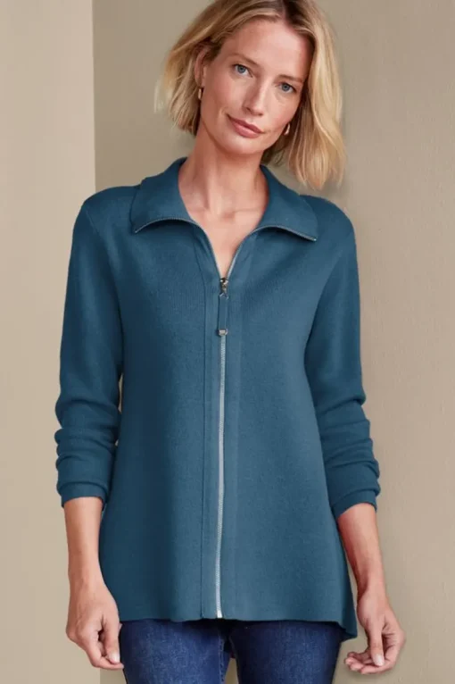 Discount Soft Surroundings Meria Zip Cardi