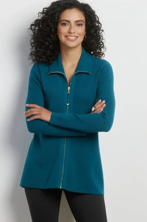 Discount Soft Surroundings Meria Zip Cardi