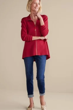 Discount Soft Surroundings Meria Zip Cardi