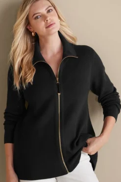 Discount Soft Surroundings Meria Zip Cardi