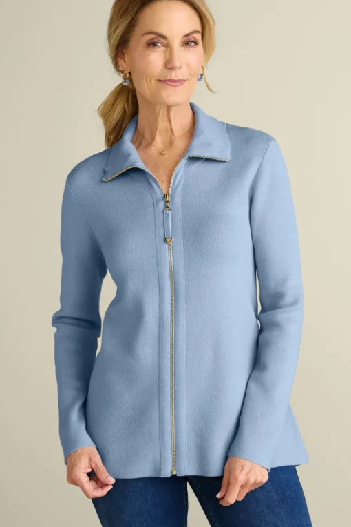 Discount Soft Surroundings Meria Zip Cardi