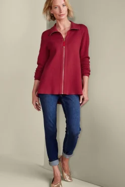 Discount Soft Surroundings Meria Zip Cardi