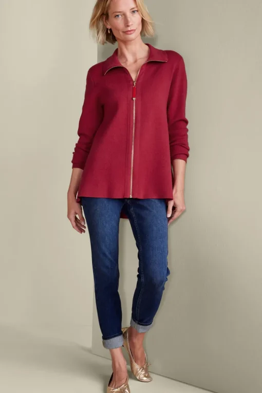 Discount Soft Surroundings Meria Zip Cardi