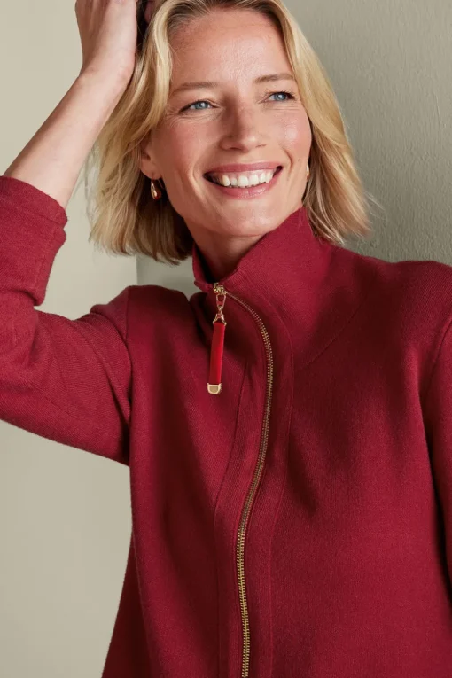 Discount Soft Surroundings Meria Zip Cardi