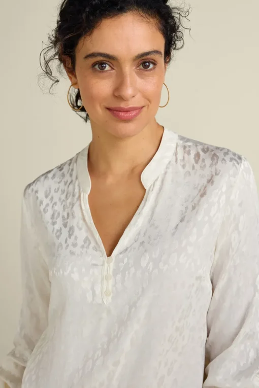 Clearance Soft Surroundings Mirasol Jacquard Tunic IvoryPearl
