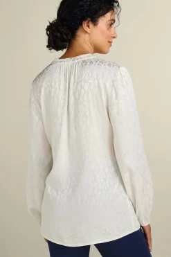 Clearance Soft Surroundings Mirasol Jacquard Tunic IvoryPearl