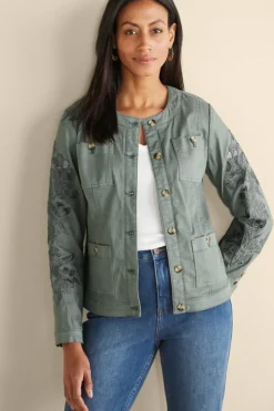 Online Soft Surroundings Monterey Utility Jacket AgaveGreen