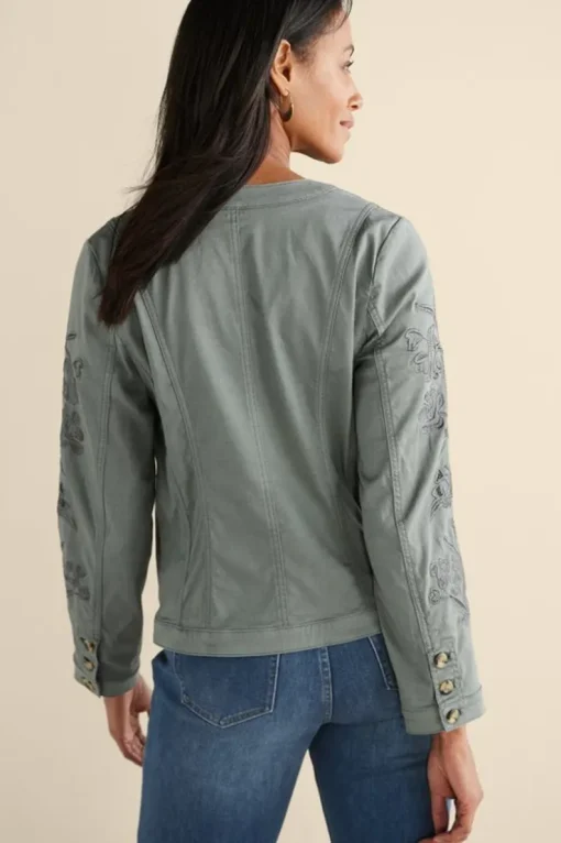 Online Soft Surroundings Monterey Utility Jacket AgaveGreen