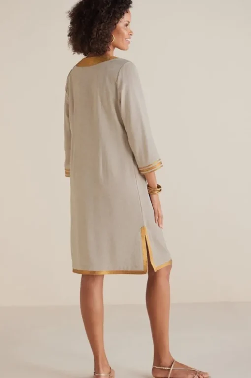 New Soft Surroundings Myla Caftan NaturalLinen