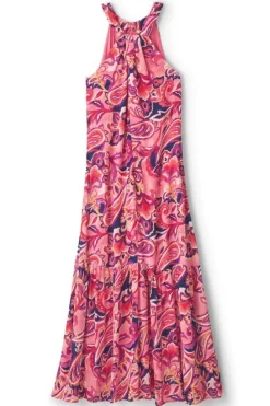 Sale Soft Surroundings Nalani Gauze Maxi Dress IslandSunPaisleyCoral