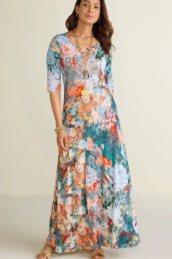 Sale Soft Surroundings Nanette Dress MultiOrange