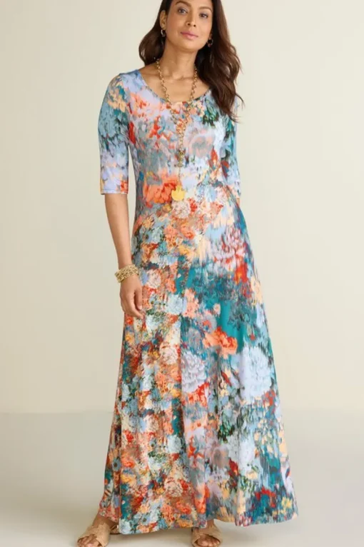 Sale Soft Surroundings Nanette Dress MultiOrange