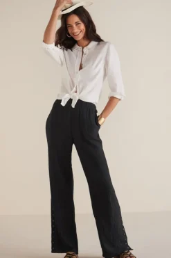 Fashion Soft Surroundings Oceo Gauze Wide-Leg Pants