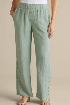 Fashion Soft Surroundings Oceo Gauze Wide-Leg Pants