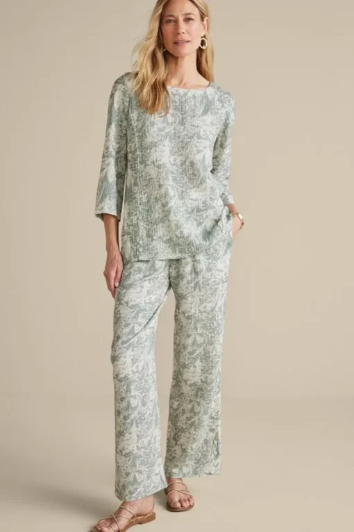 Fashion Soft Surroundings Oceo Gauze Wide-Leg Pants