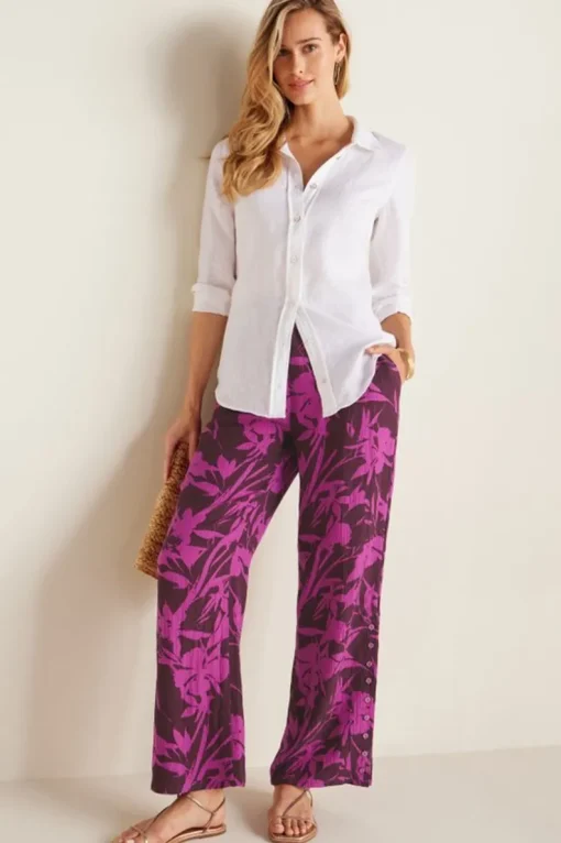 Fashion Soft Surroundings Oceo Gauze Wide-Leg Pants