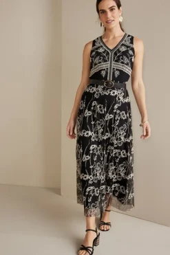 Discount Soft Surroundings Olivia Maxi Dress Black