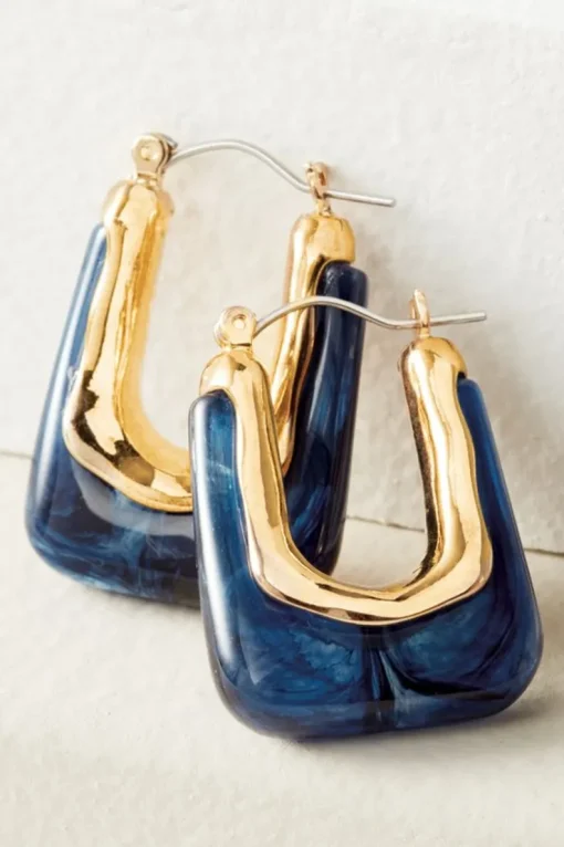 Discount Soft Surroundings Parker Square Hoop Earrings