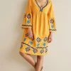 Best Soft Surroundings Petra Short Dress GoldenGlow