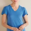 New Soft Surroundings Philippa Gauze Sleeve Tee