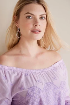 Hot Soft Surroundings Pilar Off The Shoulder Top OrchidBloom