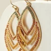 Clearance Soft Surroundings Pluma Drop Earrings Green/BrownMulti