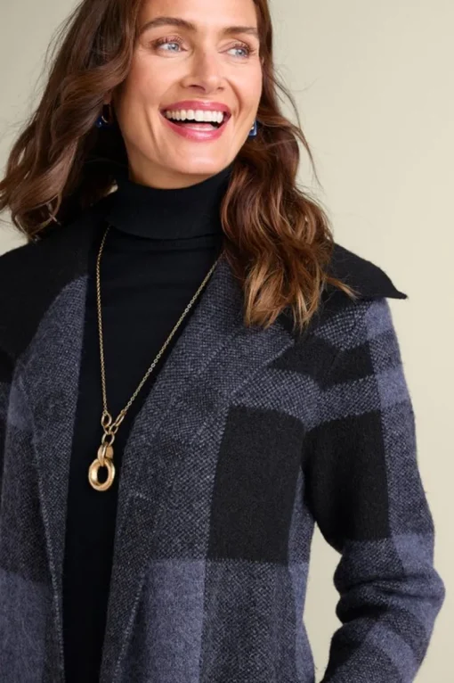 Hot Soft Surroundings Posh Plaid Cardigan PoshPlaid