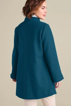 Online Soft Surroundings Rachel Swing Coat SailorBlue