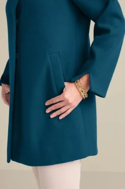 Online Soft Surroundings Rachel Swing Coat SailorBlue