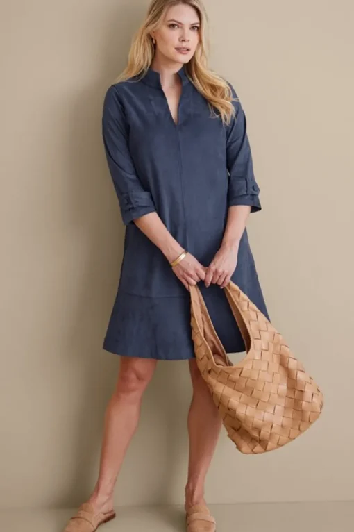 Online Soft Surroundings Rani Faux Suede Dress