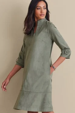 Online Soft Surroundings Rani Faux Suede Dress