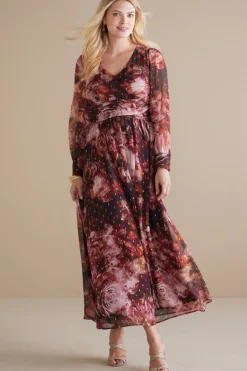 Clearance Soft Surroundings Rina Silk Dress MultiFloral