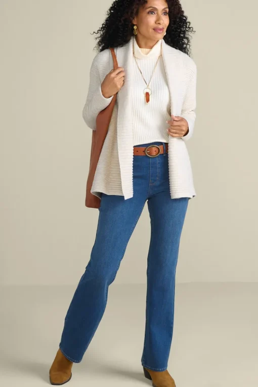 New Soft Surroundings Sandria Cardigan OatmealHeather