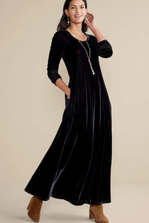 Best Soft Surroundings Santiago Stretch Velvet Dress