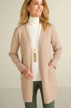 Fashion Soft Surroundings Scarlett Long Cardigan SandMulti