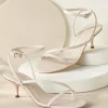 Discount Soft Surroundings Schutz Helene Kitten Heel Sandal Pearl
