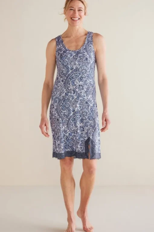 Sale Soft Surroundings Serenity Bamboo Shelf Bra Sleep Dress