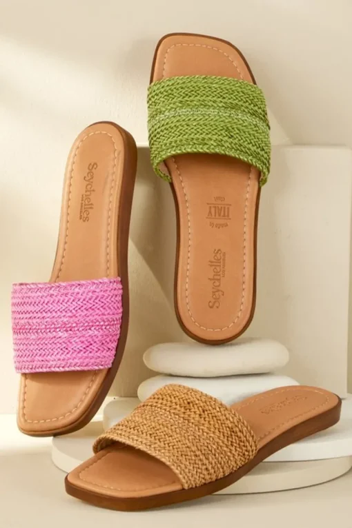 Online Soft Surroundings Seychelles Palms Perfection Woven Slide