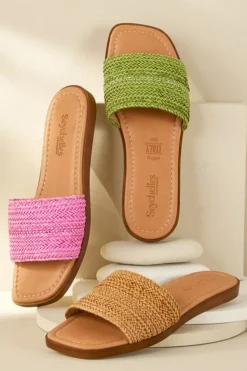 Online Soft Surroundings Seychelles Palms Perfection Woven Slide
