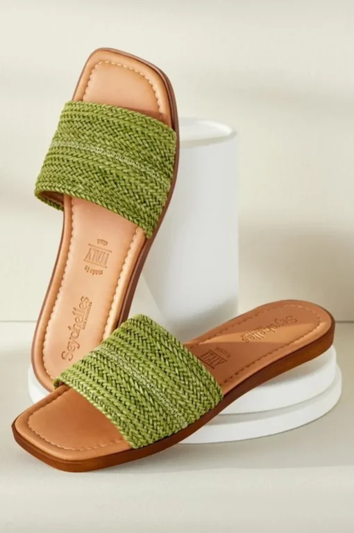 Online Soft Surroundings Seychelles Palms Perfection Woven Slide