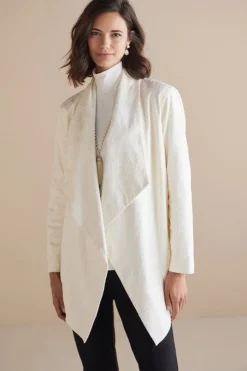 Sale Soft Surroundings Shape Drape Faux Suede Jacket