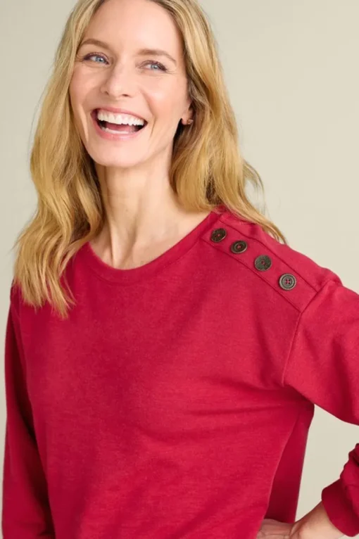 Outlet Soft Surroundings Siesta Soft Button Shoulder Tunic LipstickHeather