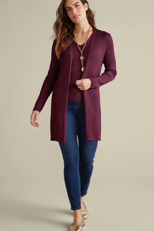Online Soft Surroundings Soft Essential Ribbed Long Cardi