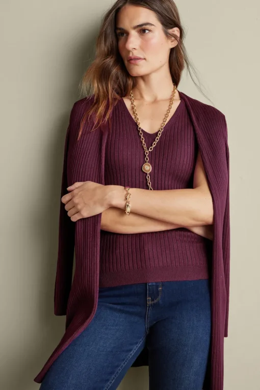 Online Soft Surroundings Soft Essential Ribbed Long Cardi