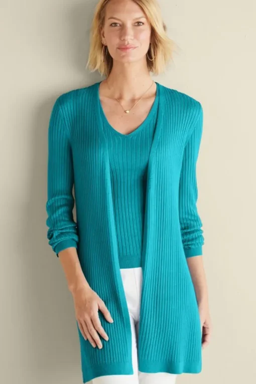 Online Soft Surroundings Soft Essential Ribbed Long Cardi